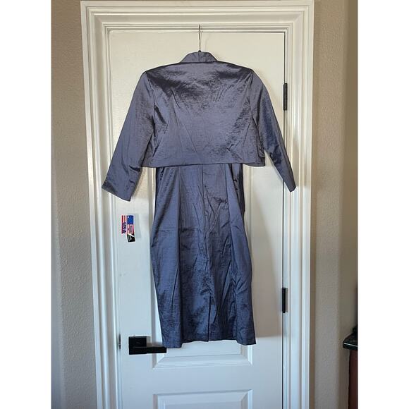 R&M Richard’s Midnight Blue & Black Paisley 2 Pc Dress Blazer Size 6 - Picture 5 of 9